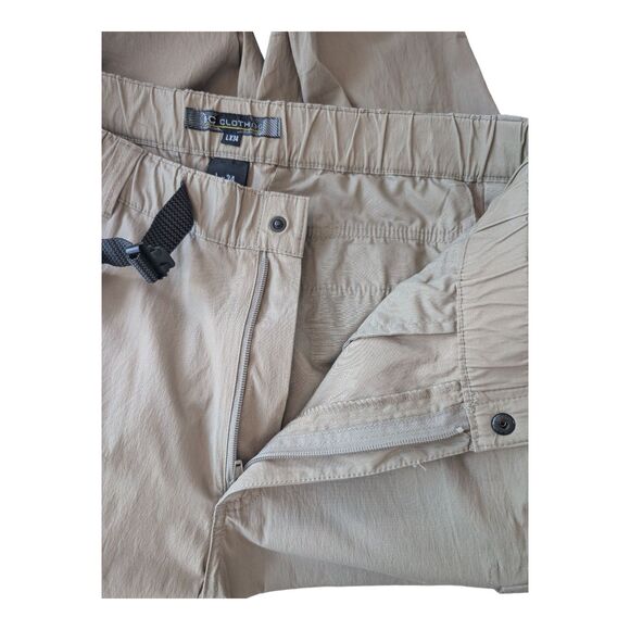 BC Clothing Convertible Hiking Cargo Pants Mens LX34 Beige Tactical Gorpcore - Picture 5 of 12